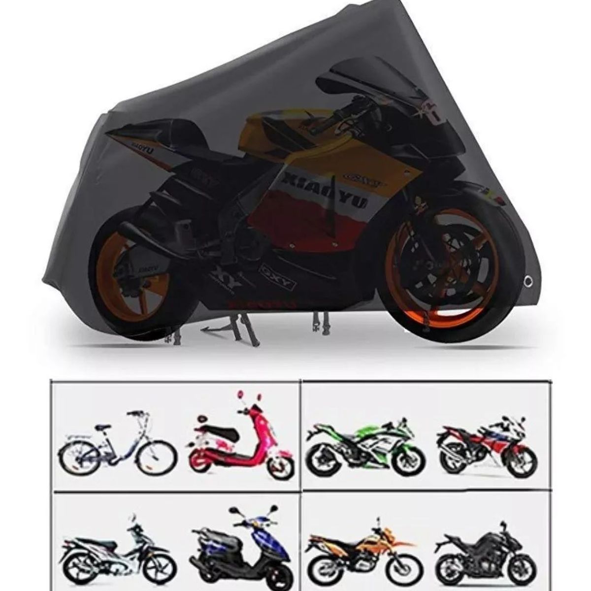 KUANGYE - Funda Forro Impermeable Protector Cubre Bicicleta Y Moto