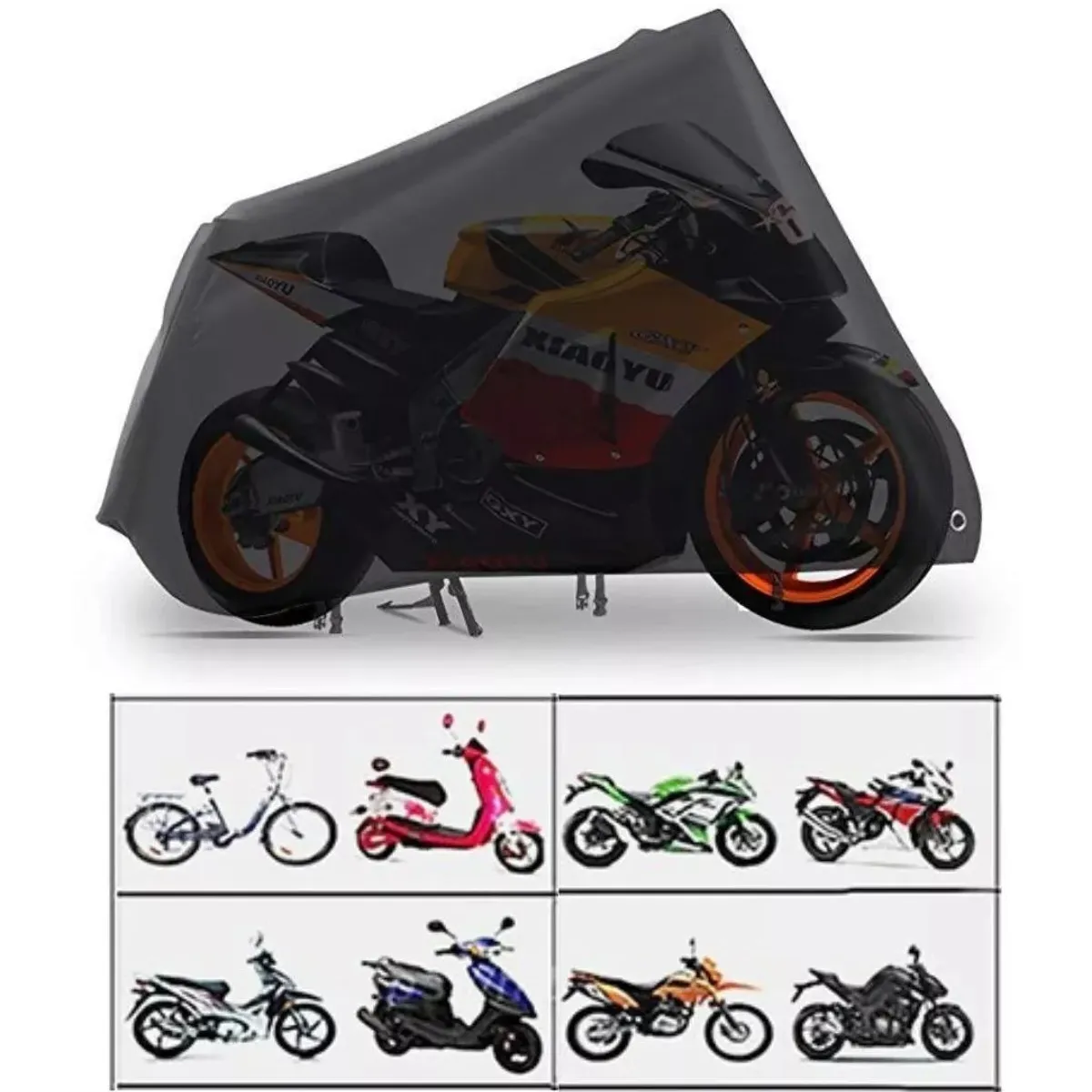 KUANGYE - Funda Forro Impermeable Protector Cubre Bicicleta Y Moto
