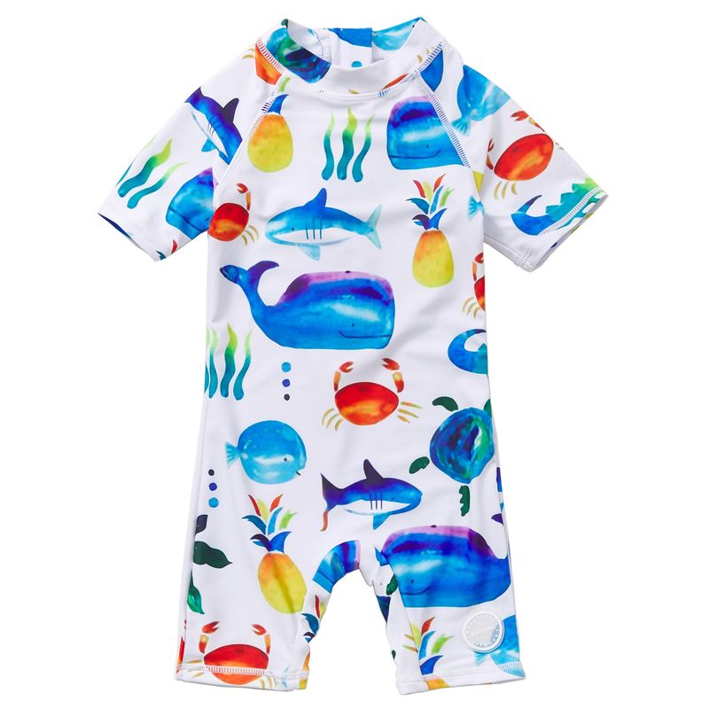 AGREEONE - Traje de Baño Manga Corta Protección Solar UV para Bebé Niño.