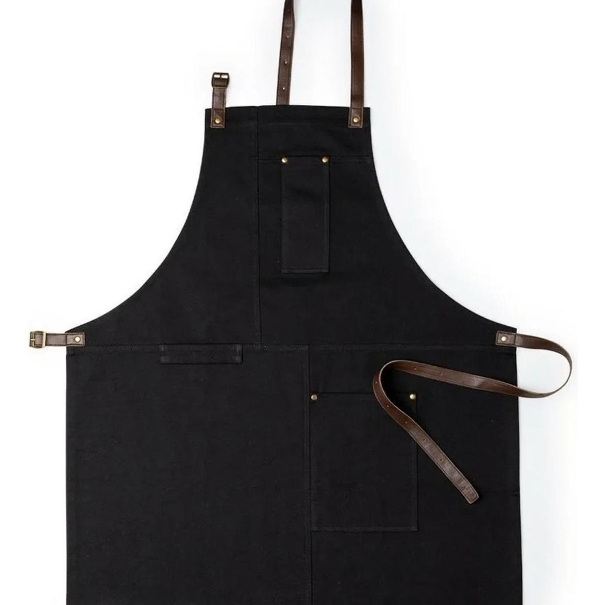 IMPORTCLICK - Delantal Pechera 100% Algodón Vurcex Negro IMPORTCLICK