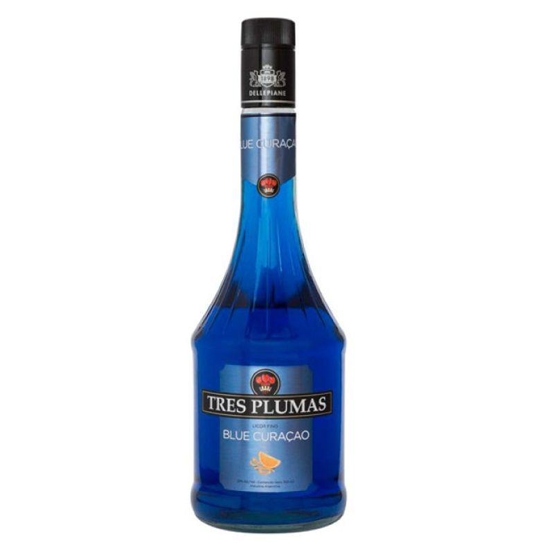 TRES PLUMAS - Licor Tres Plumas Licor Blue Curacao 29° 750Cc