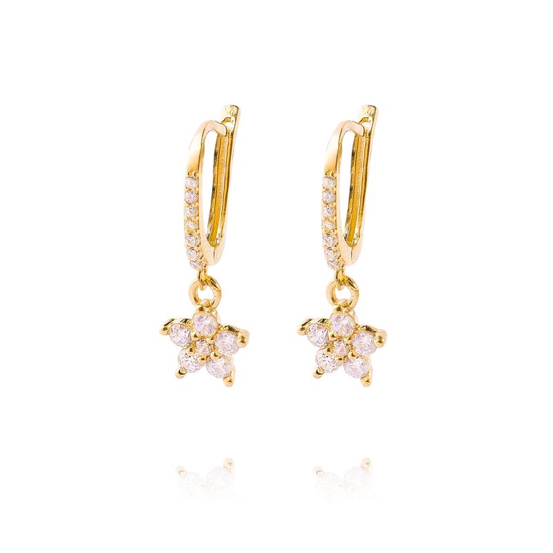 JB JOYAS BARON - Aros de Oro 18kt Modelo Flor