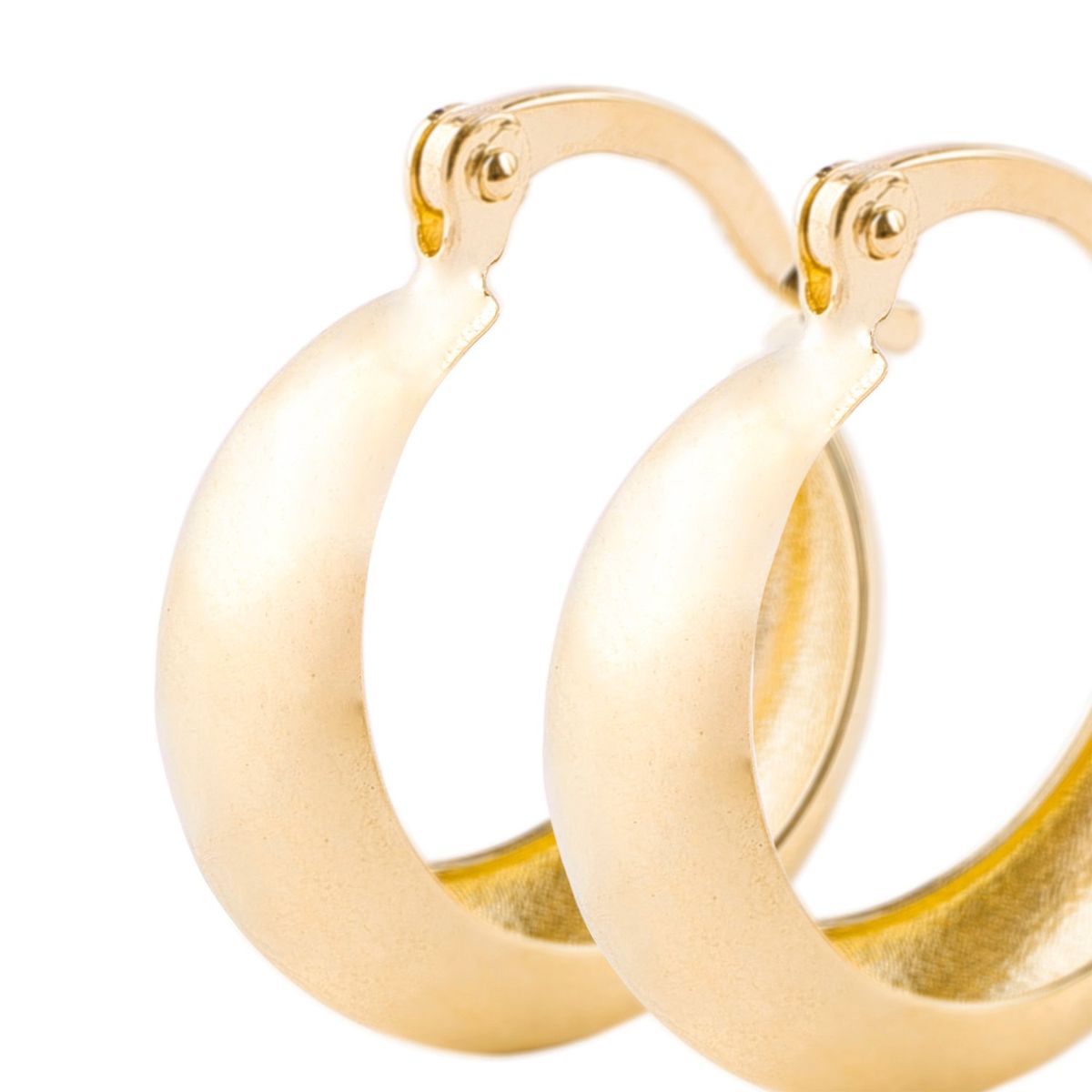 JB JOYAS BARON - Aros de Oro 18kt Argollas Bote 12mm