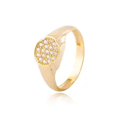JB JOYAS BARON - Anillo de Oro 18kt Sello Circon 1263