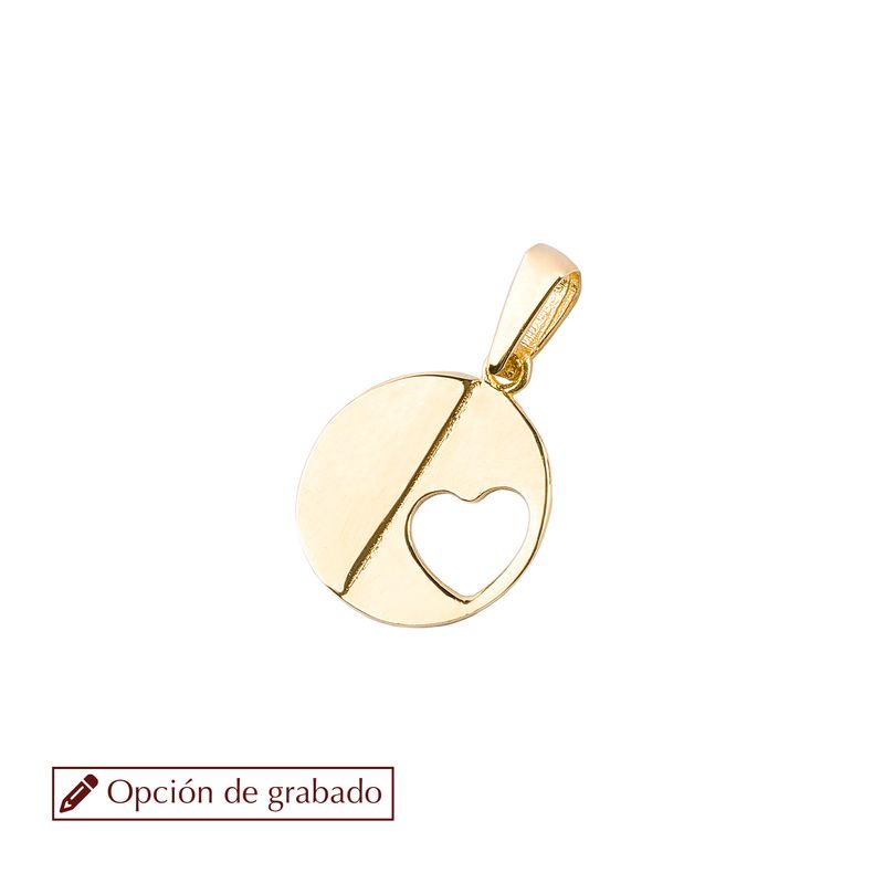 JB JOYAS BARON - Colgantes de Oro 18kt Modelo Círculo&Corazón