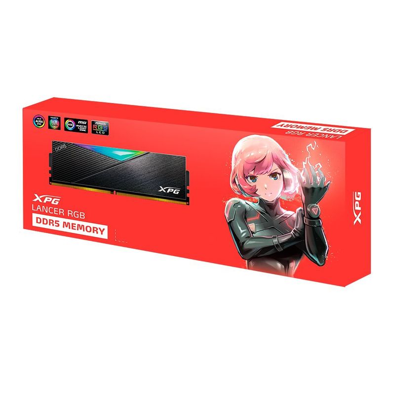 XPG - Memoria RAM XPG Lancer RGB DDR5 16GB 5200MTs CL38 UDIMM Black