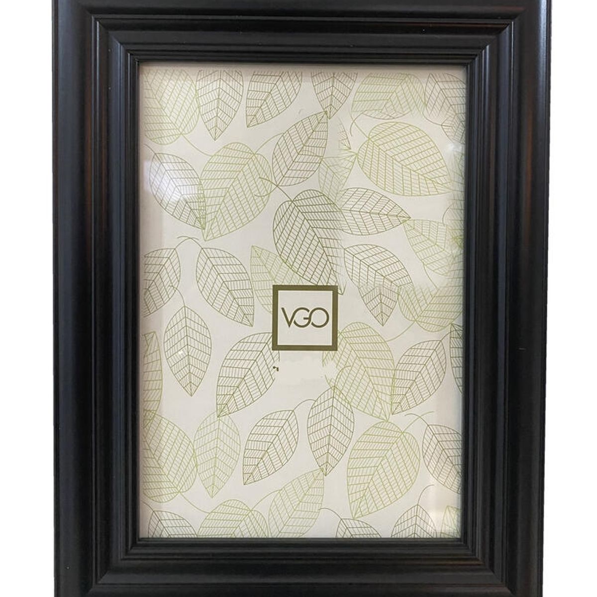 VGO - Marco plástico simil madera Negro 20x25 cm