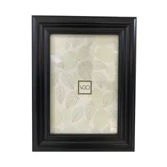 VGO - Marco plástico simil madera Negro 20x25 cm
