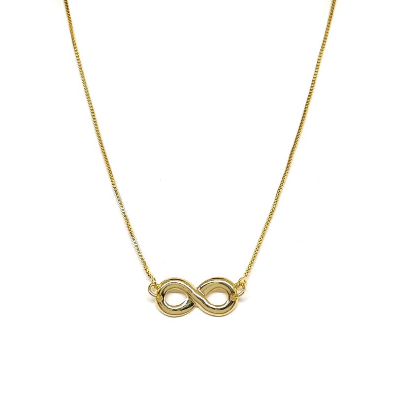 ANDREA COGGIOLA JOYAS - Collar Infinito Liso Enchapado Oro 18K