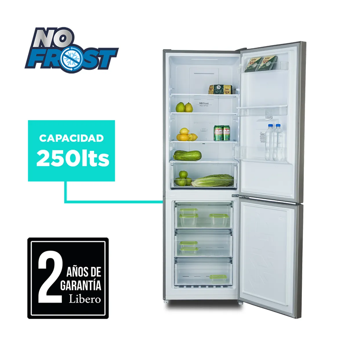 LIBERO - REFRIGERADOR BOTTOM FREEZER NO FROST 250 LTS. LRB-281NFIW