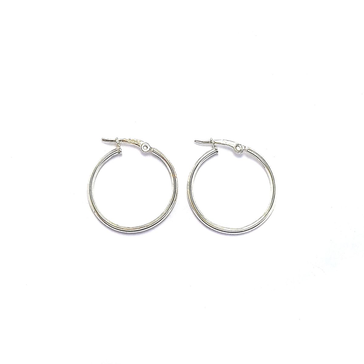 ANDREA COGGIOLA JOYAS - Aros Argolla Broche Plata Fina 925