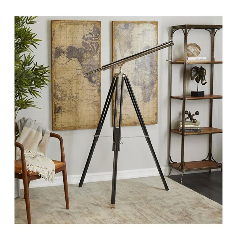 MSA MUEBLES SANTA ANA - Telescopio de Metal Plateado