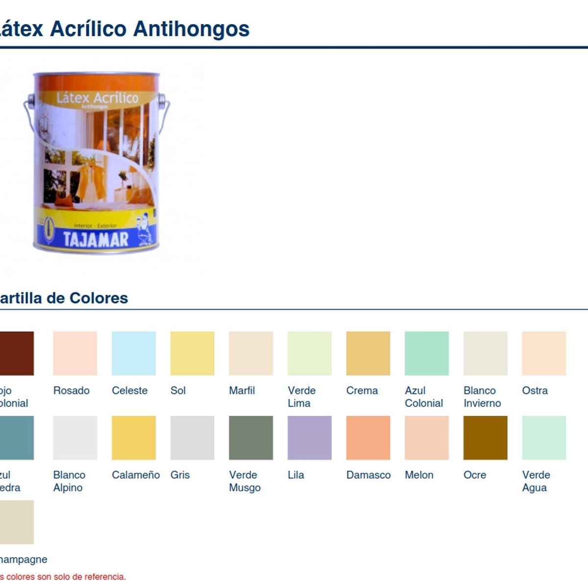 TAJAMAR - LATEX 1/4 GAL  AZUL COLONIAL TAJ