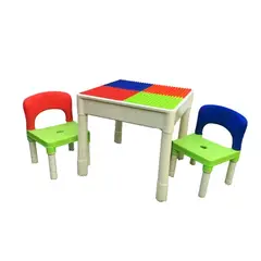 KIDSCOOL - SET MESA BLOCK MULTICOLOR CON 2 SILLAS - - YG-1917