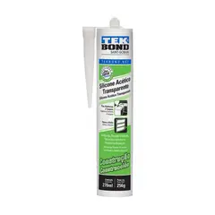 TEKBOND - Silicona Acetica Construcción 270 Ml Incoloro Transparente