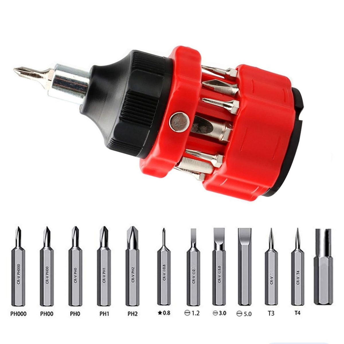 GENERICO - MINI ATORNILLADOR 12 EN 1 CON IMAN