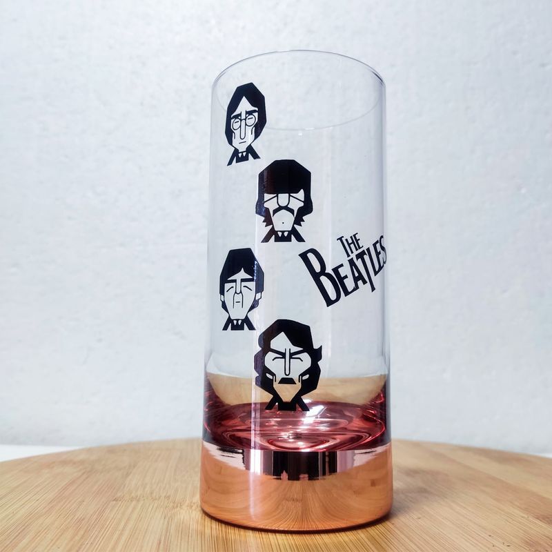 PERFECT CLASS - Set 2 Vasos The Beatles Cobrizados