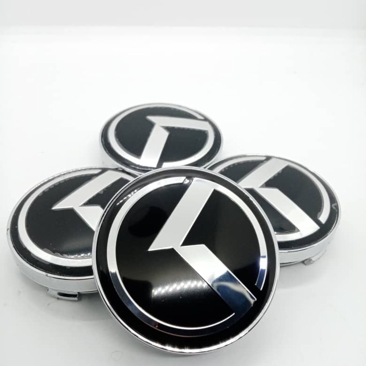 GENERICO - Set X4 Tapa centro de Llantas de autos 60mm kia logo k