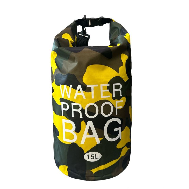 GENERICO - BOLSO RESISTENTE AL AGUA 15 LITROS AMARILLO