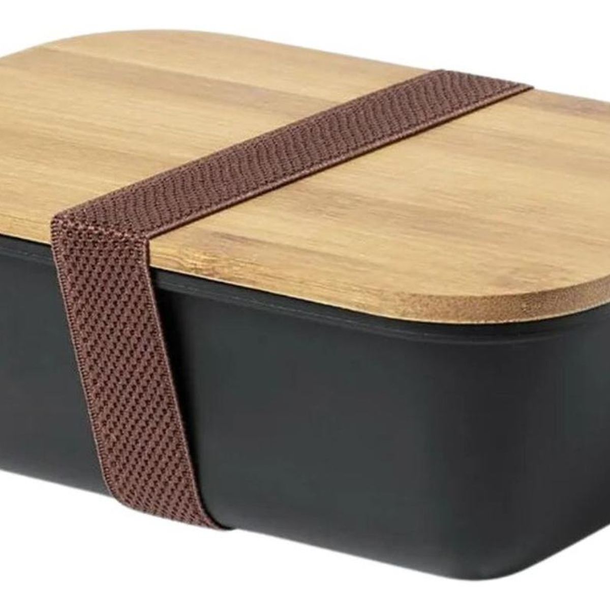 IMPORTCLICK - Contenedor Tupper Hermético PP Bambú Thadan Negro 1000 ML IMPORTCLICK