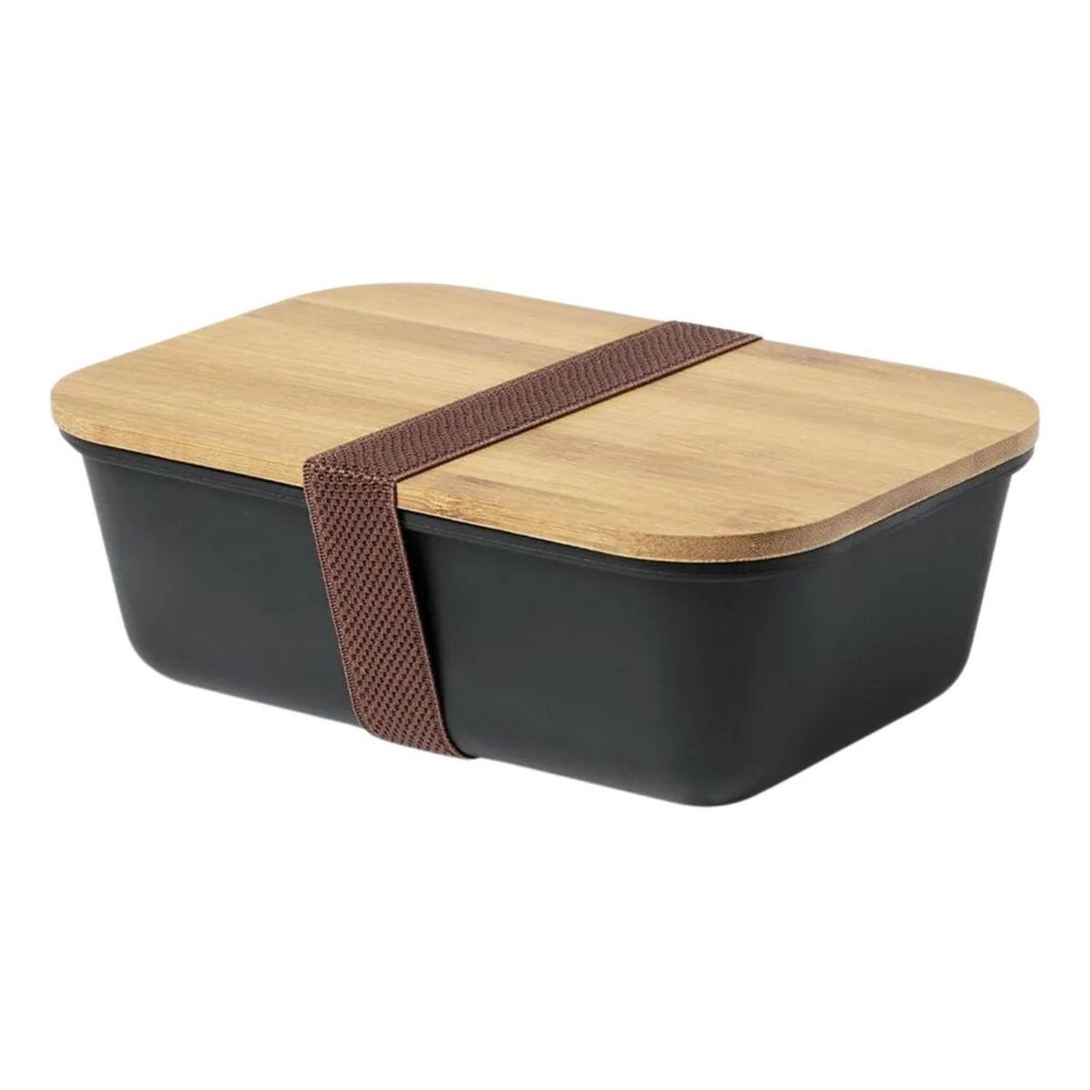 IMPORTCLICK - Contenedor Tupper Hermético PP Bambú Thadan Negro 1000 ML IMPORTCLICK
