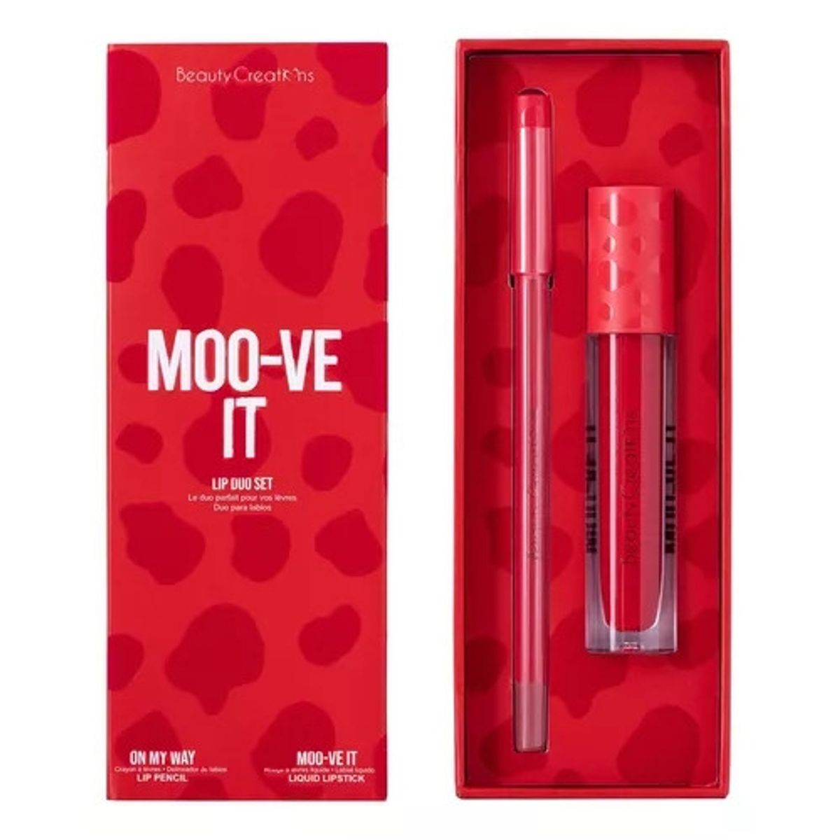 BEAUTY CREATIONS - Kit De Delineador Y Labial Mate Moo Ve It Beauty Creations.