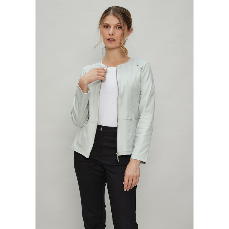MA GRIFFE - Chaqueta Turquesa Mujer Magriffe