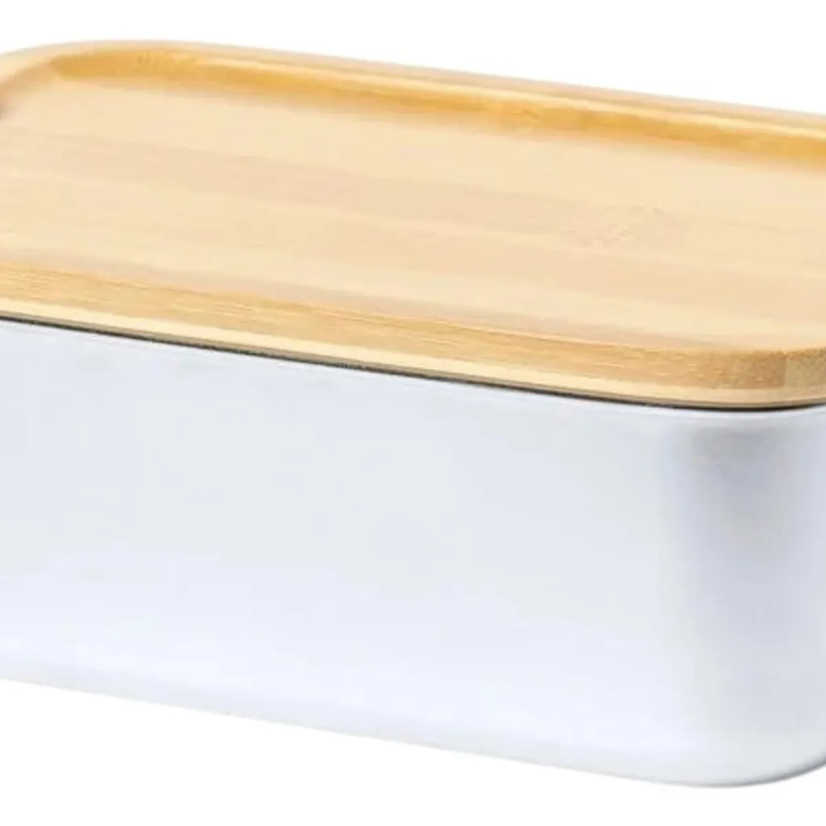 IMPORTCLICK - Contenedor Tupper Hermético Acero Inox. Bambú Plastil 800 ML