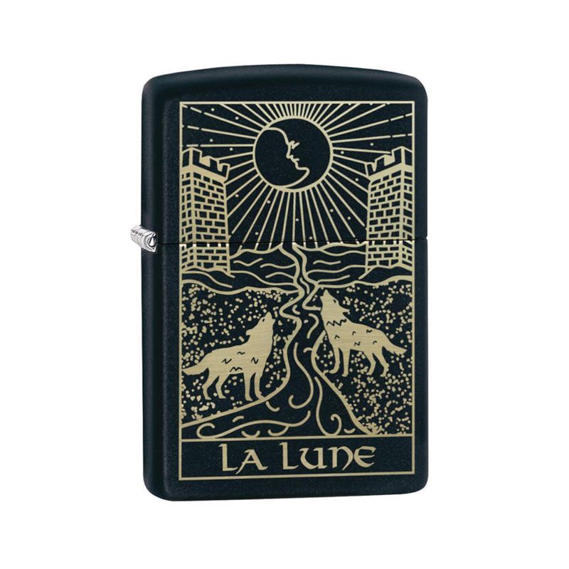 ZIPPO - Encendedor Zippo Wolf Tarot Card Design Negro ZP218.MP402654