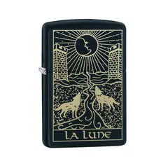 ZIPPO - Encendedor Wolf Tarot Card Design Negro ZP218.MP402654
