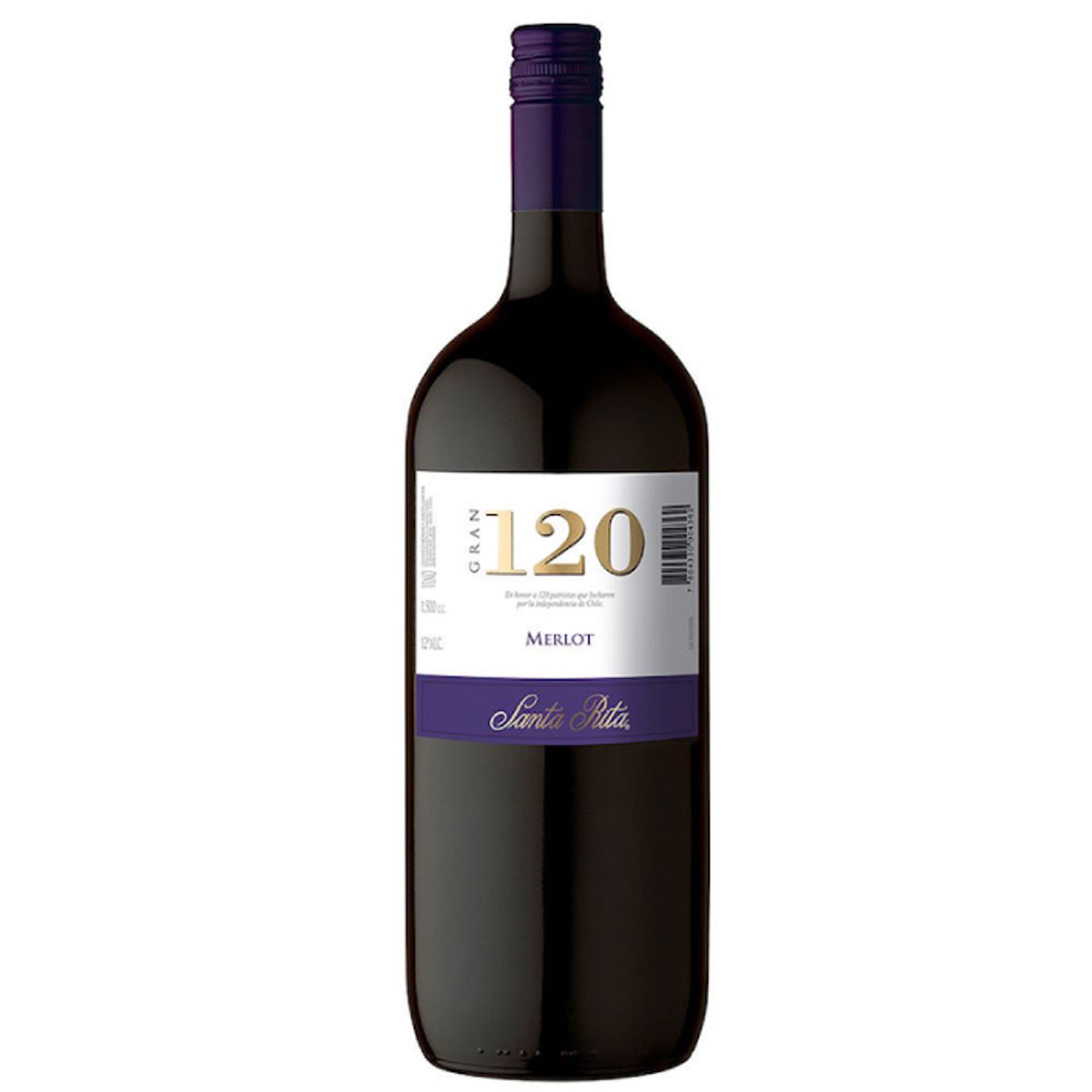 SANTA RITA - Vino Santa Rita Botellón Gran 120 Merlot 12° 1500cc