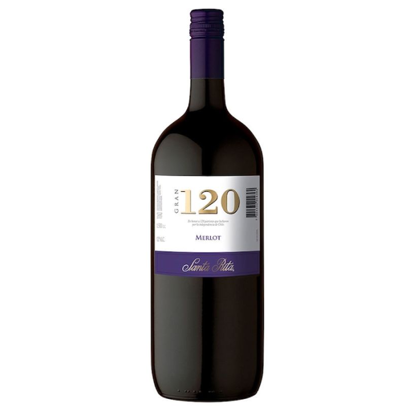 SANTA RITA - Vino Santa Rita Botellón Gran 120 Merlot 12° 1500cc