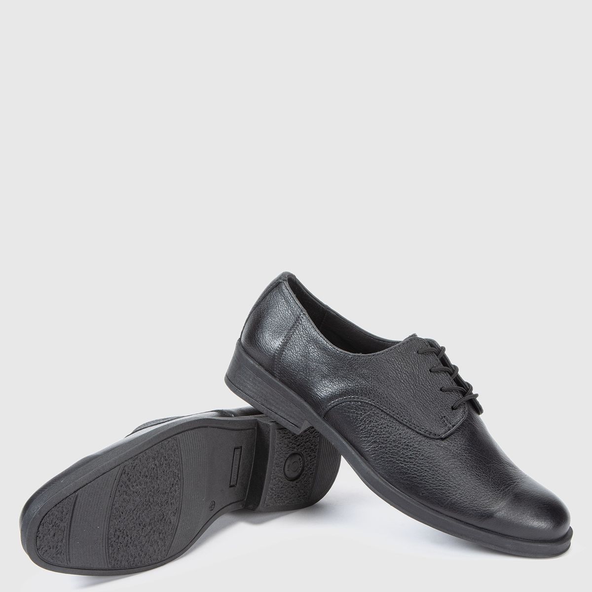 PIE SANO - ZAPATO  DE CUERO HOMBRE CONFORT CON CORDON COLOR NEGRO