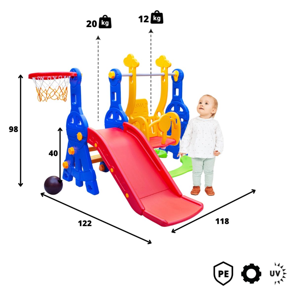 KIDSCOOL - Set plástico Tiny 3 funciones en 1 Kidscool