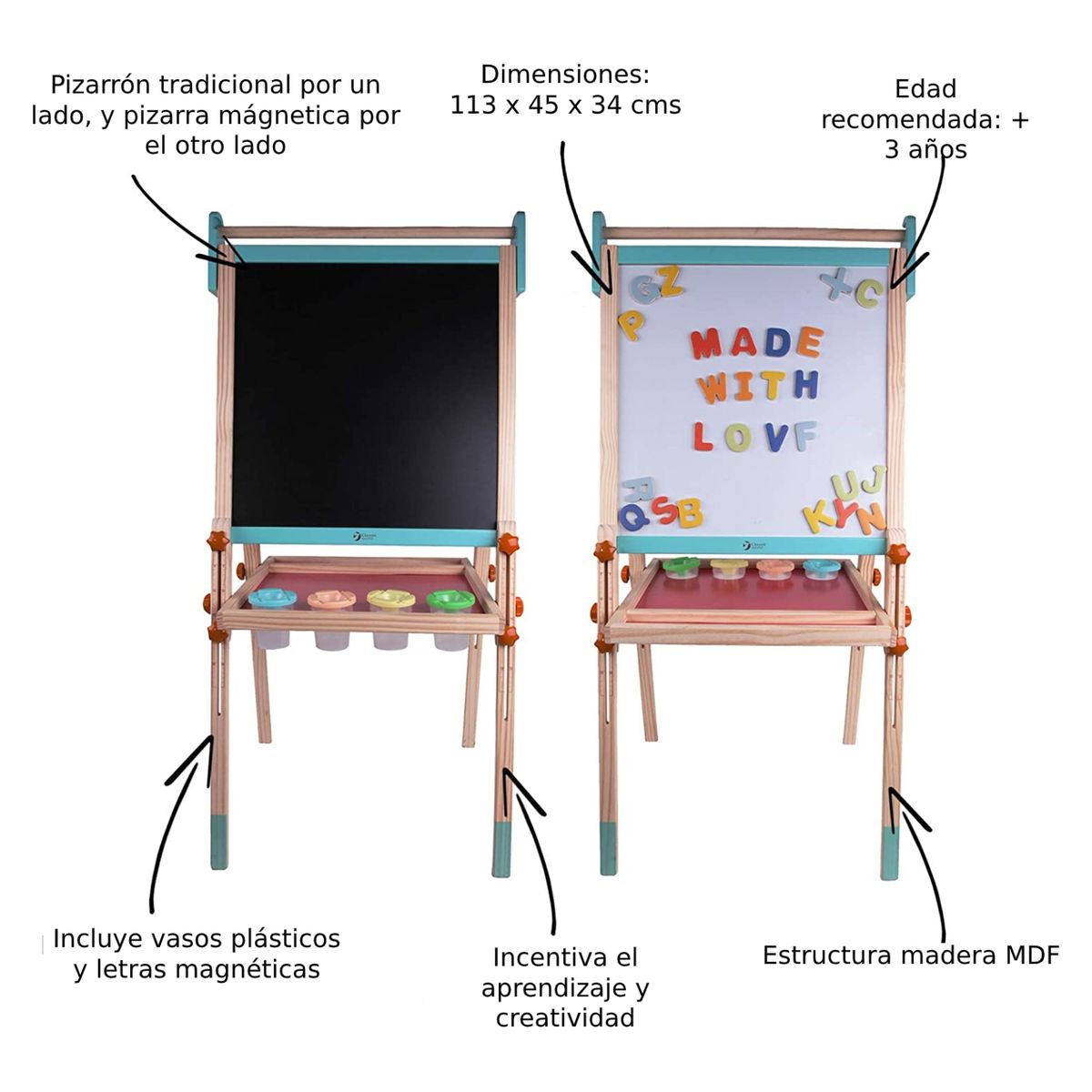 KIDSCOOL - Pizarra Multifuncional Playfull Kidscool