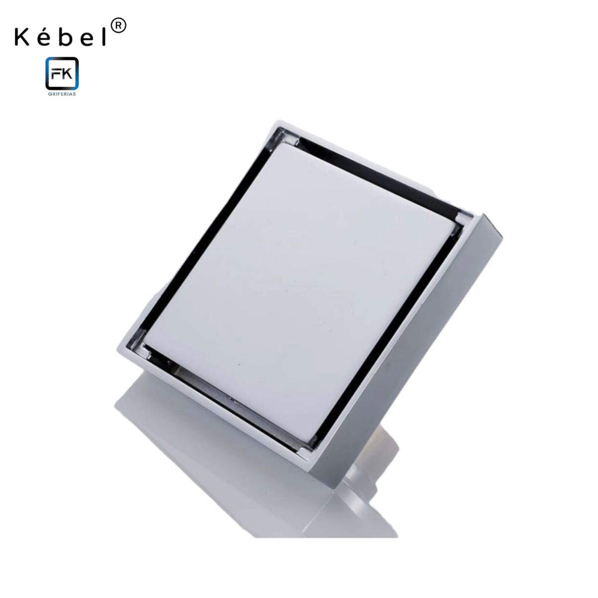 GENERICO - Desagüe Trampa Antiolor 10x10 Cuadrado Chrome QY1002 FK