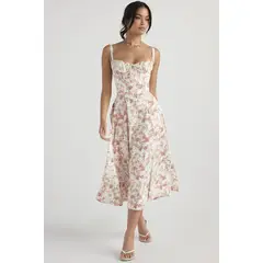 BLWOENS - Vestido casual para Mujer-Rojo