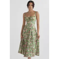 BLWOENS - Vestido casual para Mujer-Verde