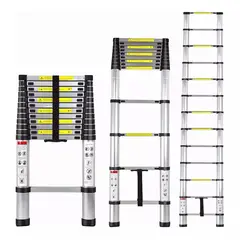 BLUEDREAMER - Escalera Telescópica De Aluminio 3,8 Metros