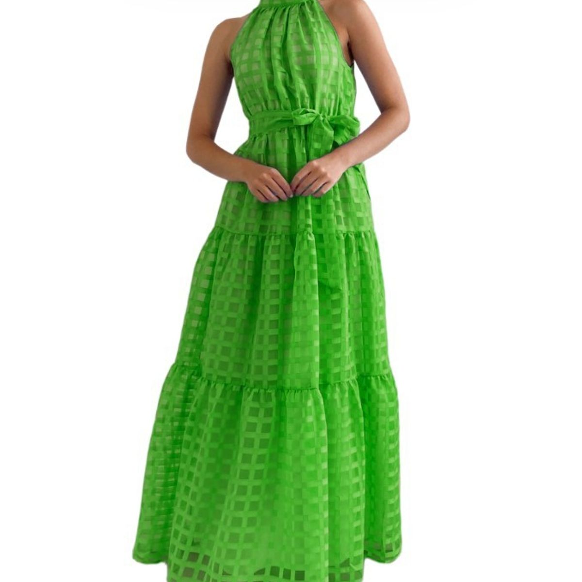 BLWOENS - Vestido casual para Mujer-Verde