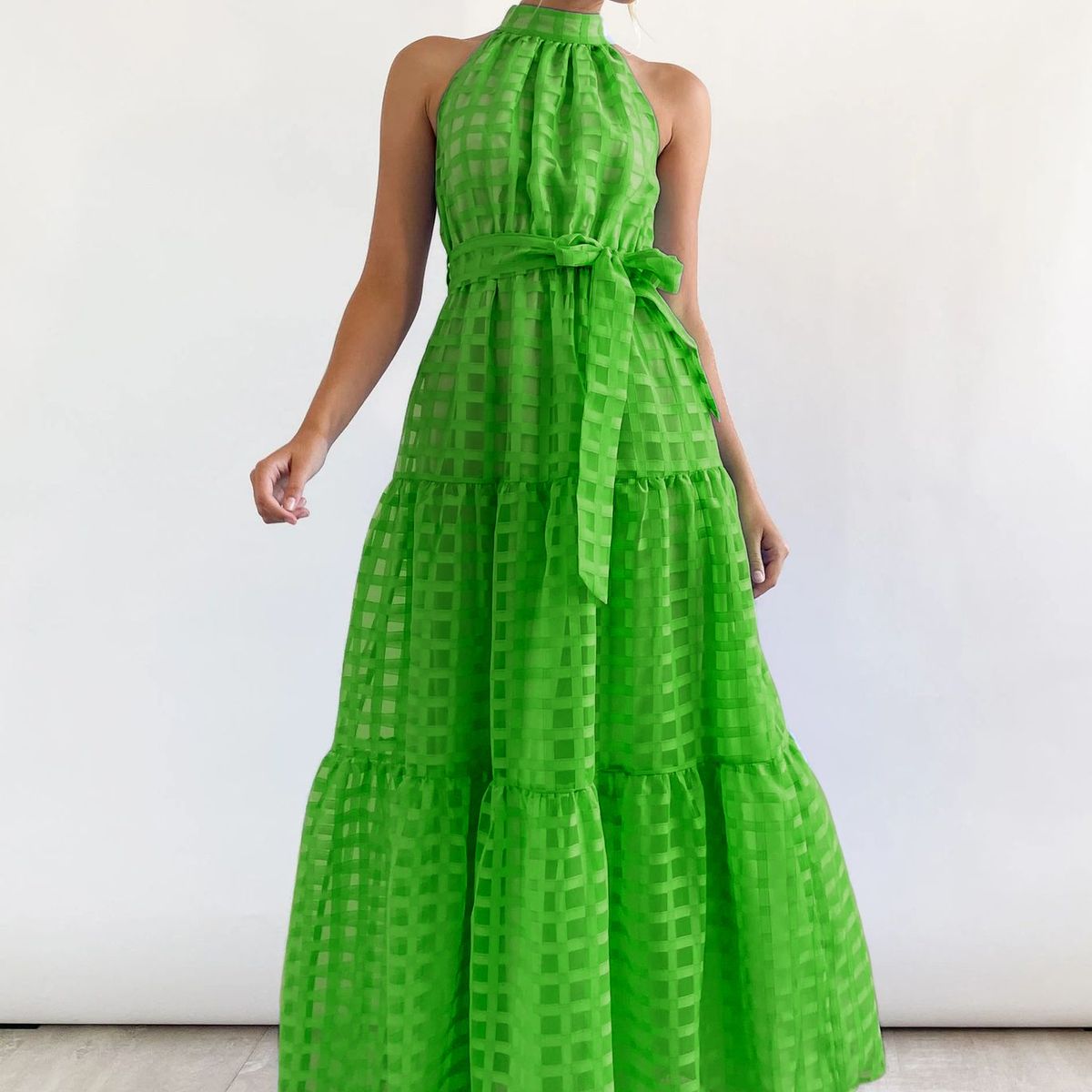 BLWOENS - Vestido casual para Mujer-Verde