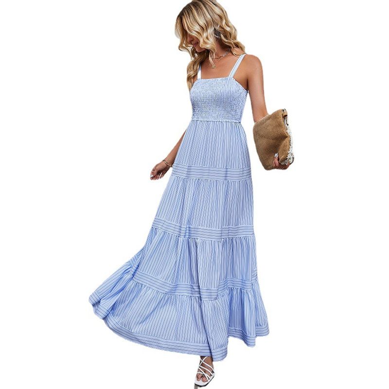 BLWOENS - Vestido casual para Mujer-Azul
