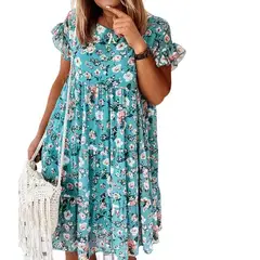 BLWOENS - Vestido casual para Mujer-Verde