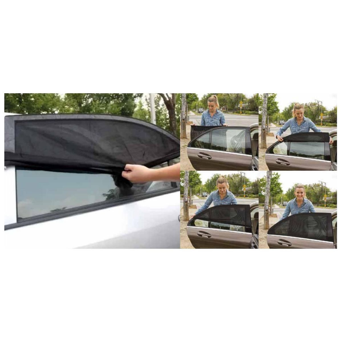 GENERICO - Malla Cubre Ventanas Autos Lateral 2 Unidades - SC