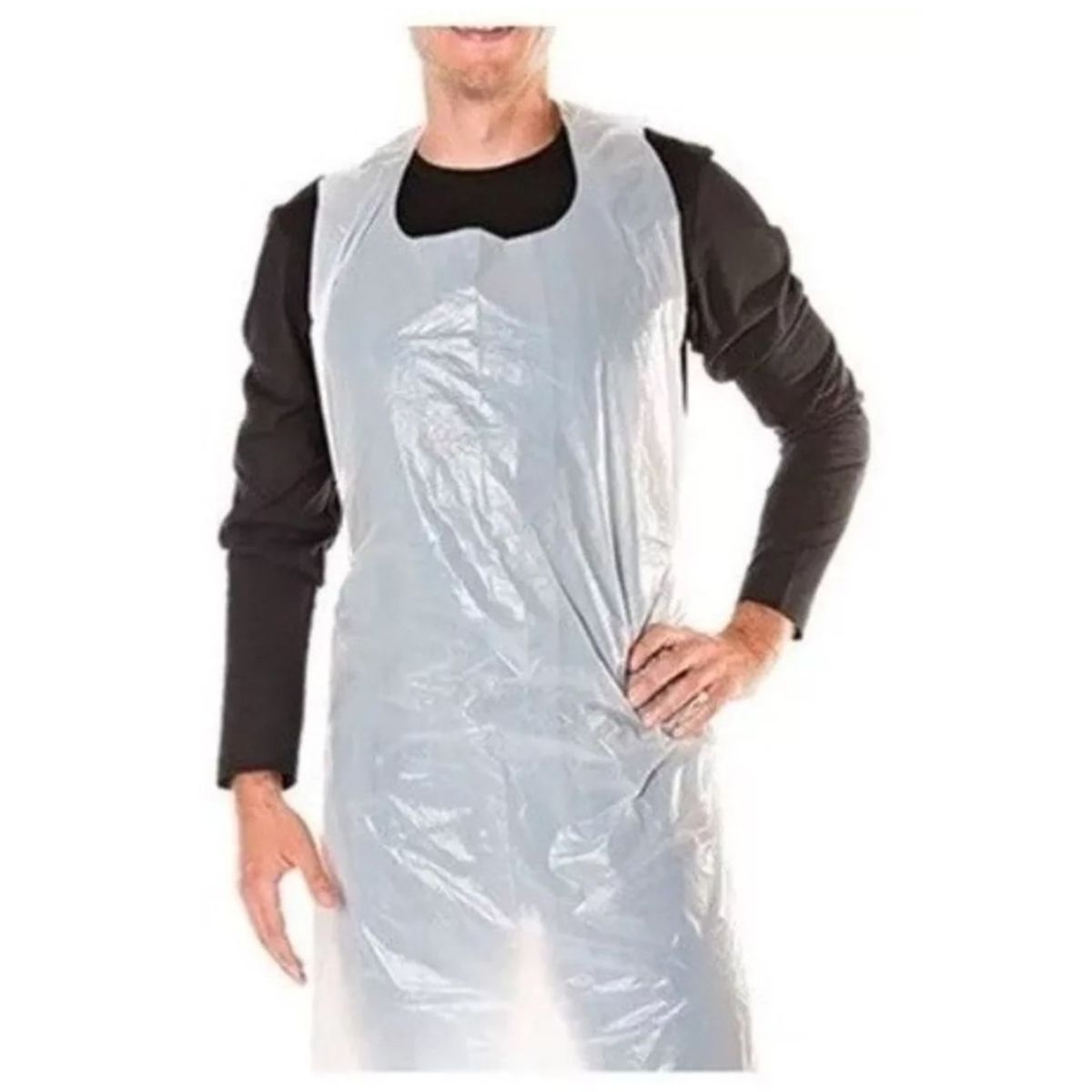 SMARTMED - Pechera Delantal Plástica Desechable 100 Unidades SMARTMED