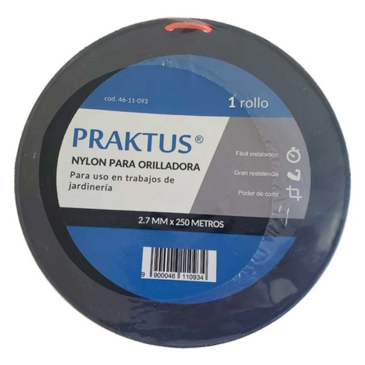 GENERICO - Nylon Para Orilladora Profesional 2,7mm, Bobina 250m.