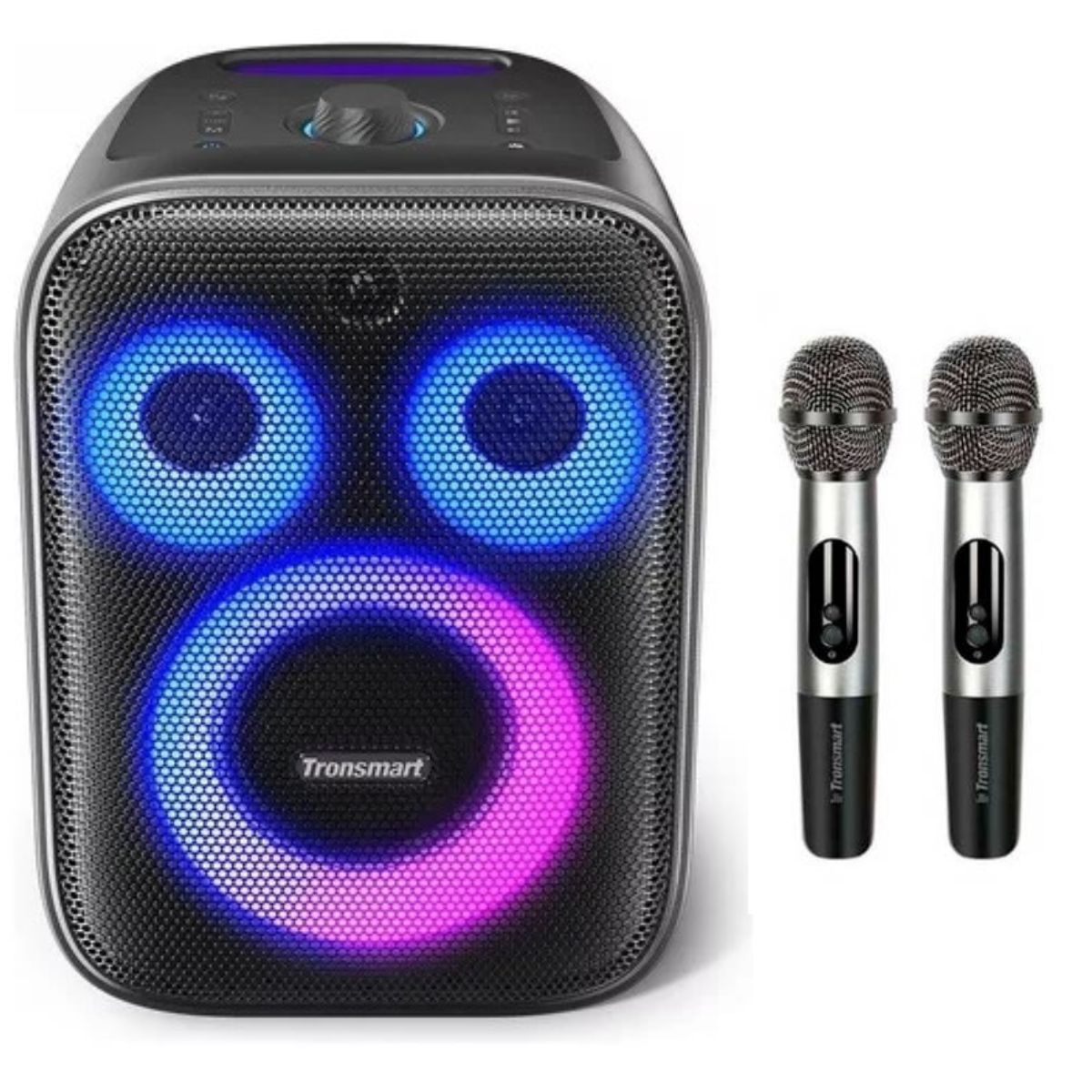 TRONSMART - Parlante recargable Karaoke con 2 micrófonos Tronsmart Halo 200 120W