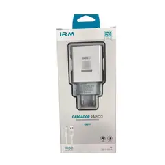 GENERICO - Cargador IRM Fast Charge 15551 Doble Usb Cable LIGHTNING Refozado