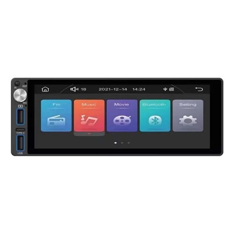 AIWA - Radio Auto Android 1 Din Con Pantalla Tactil Aiwa Aw-a485bt