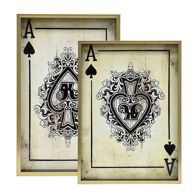 MSA MUEBLES SANTA ANA - Set Bandejas Black Póker 2 Piezas